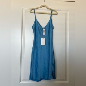 Aritzia wilfred only slip mini dress | 2xs blue